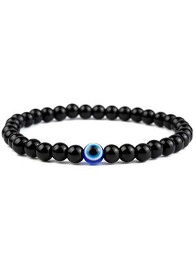 Evil Eye Bracelet Tiger Eye Beaded Stretch Protection Bracelet Men Women Gift